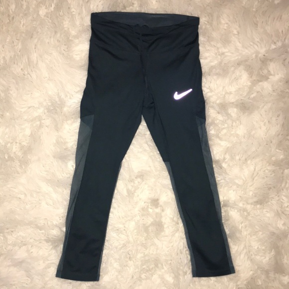 Nike Pants - Nike Leggings with sheer mesh leg detail size XS